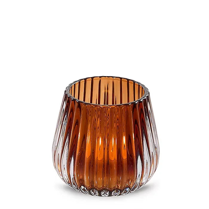 Crackle Leaves Tea Light Candle Holder
