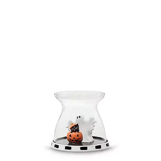 Bonebury Lane Haunted House Jar Candle Holder