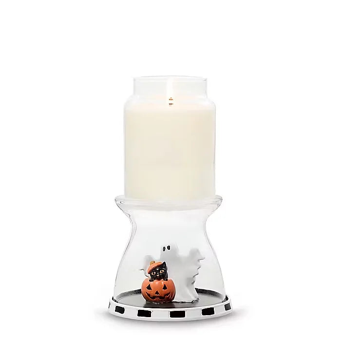 Flower Pumpkin Jar Candle Holder